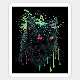 Cat and splatter Magnet